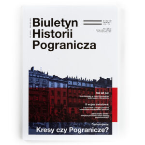 Zdjęcie: Na białym tle okładka biuletynu. Okładka także w kolorze białym. W lewym, górnym rogu czarnymi literami „Biuletyn Historii Pogranicza”. Obok logo Muzeum Pamięci Sybiru i tekst „Polskie Towarzystwo Historyczne”. Niżej fotografia rynku we Lwowie w kolorze niebieskim. Na jej środku prześwitujący, czerwony pasek. Na nim napisy: „450 lat po: Unia lubelska w opinii historyków białoruskich i litewskich”, „II wojna światowa: Czy w 1939 r. mogła powstać komunistyczna republika polska?”, „Leśniczówka Giedź - miejsce pochówku ofiar obławy augustowskiej?” Na samym dole tekst „Dyskutujemy: Kresy czy Pogranicze?”.